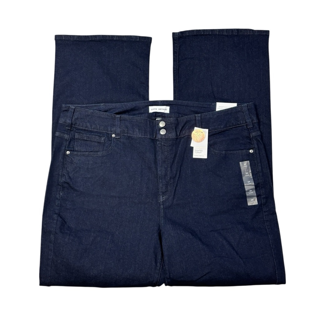 Lane Bryant‎ Tighter Tummy Super Stretch Dark Wash Jeans - 24 LONG NWT